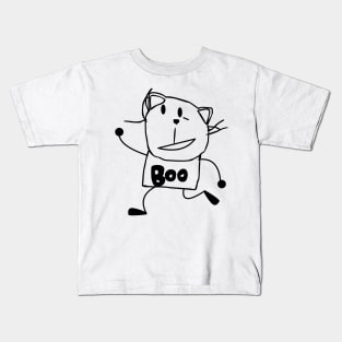 Bad Dream Cat (White) Kids T-Shirt